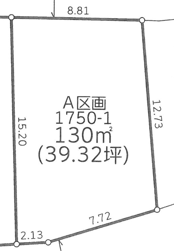 北八王子駅 徒歩15分 土地面積:130平米 ( 39.32坪 )